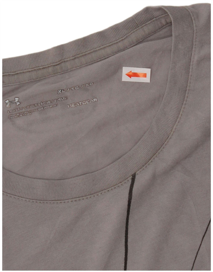 Tricou grafic pentru bărbați UNDER ARMOUR Heat Gear Top XL gri