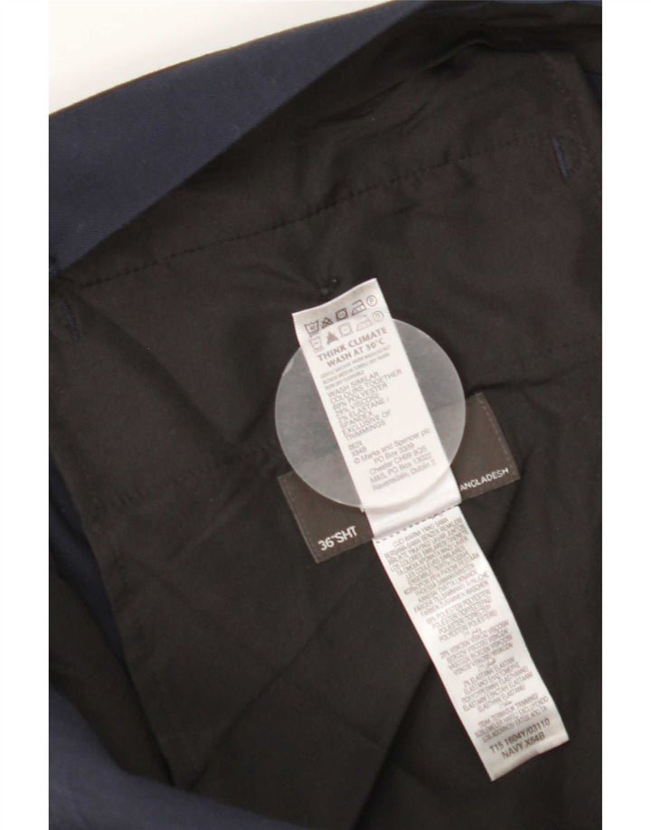 Pantaloni de costum pentru femei Marks & Spencer, cu ajustare normală, L36 L29 bleumarin