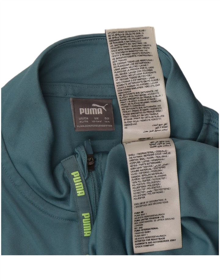Trening Puma Boys Zip Neck Pullover Top 13-14 ani Poliester albastru