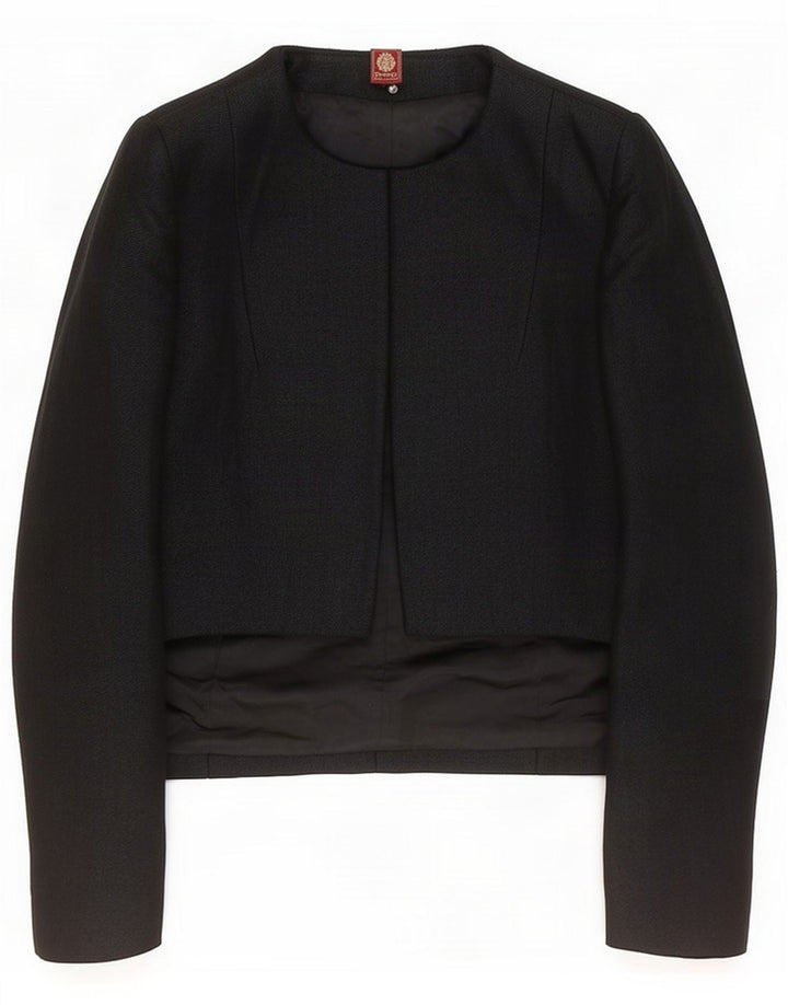 Dondup jachetă deschisă pentru femei IT 42 Medium Black Wool Virgin