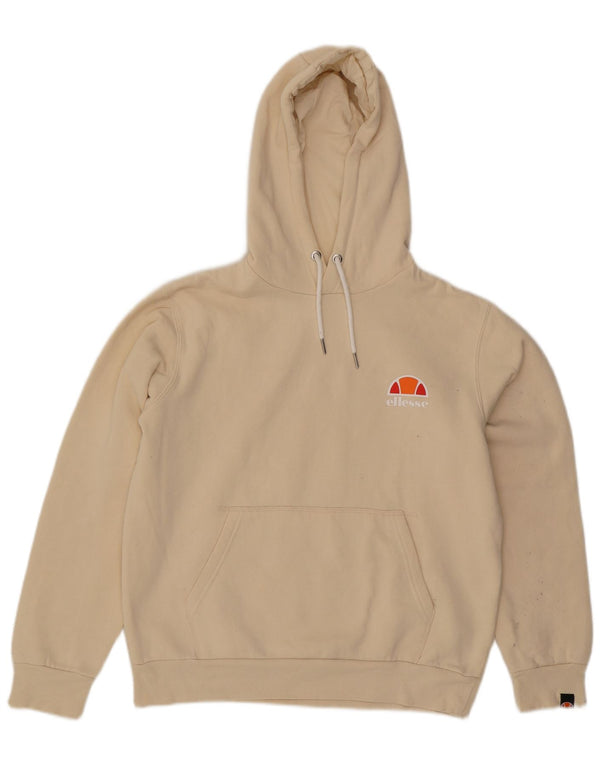 Pulover cu glugă supradimensionat pentru femei Ellesse UK 10 mic bumbac alb