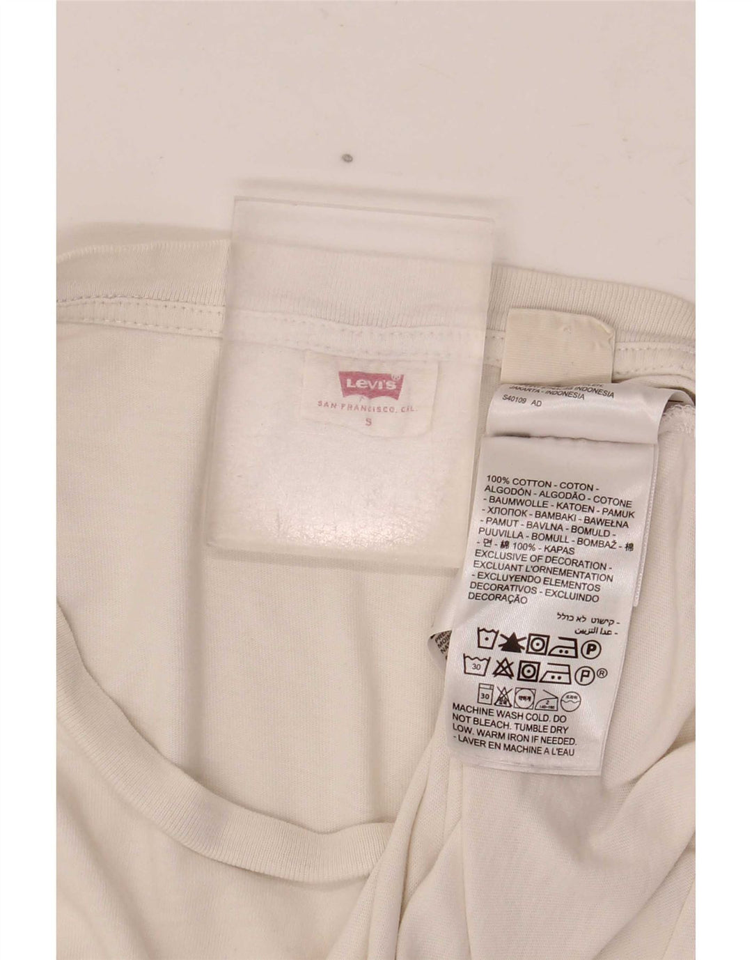 Tricou pentru femei Levi's Top UK 8 Small Bumbac alb