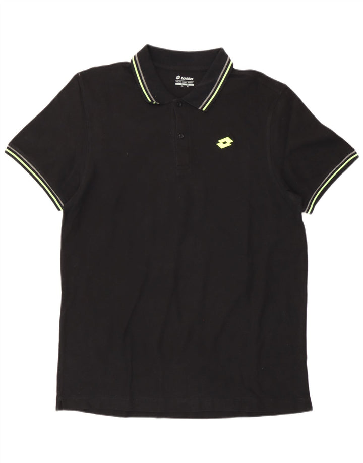 Tricou polo pentru bărbați Lotto XL negru