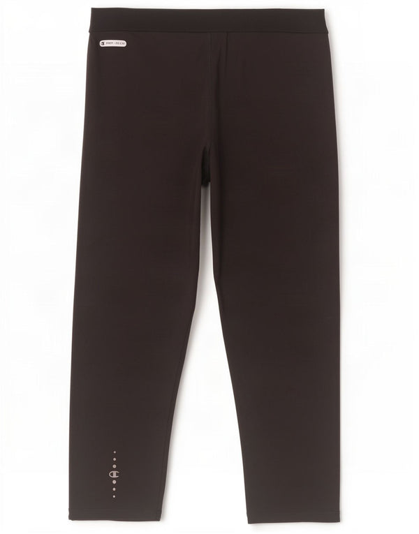 Champion Womens Graphic Capri Leggings UK 14 Medium Black