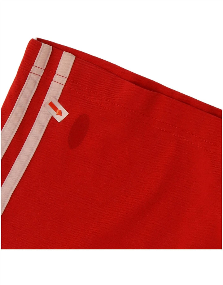 ADIDAS Womens T-Shirt Top UK 14 Medium Red Cotton