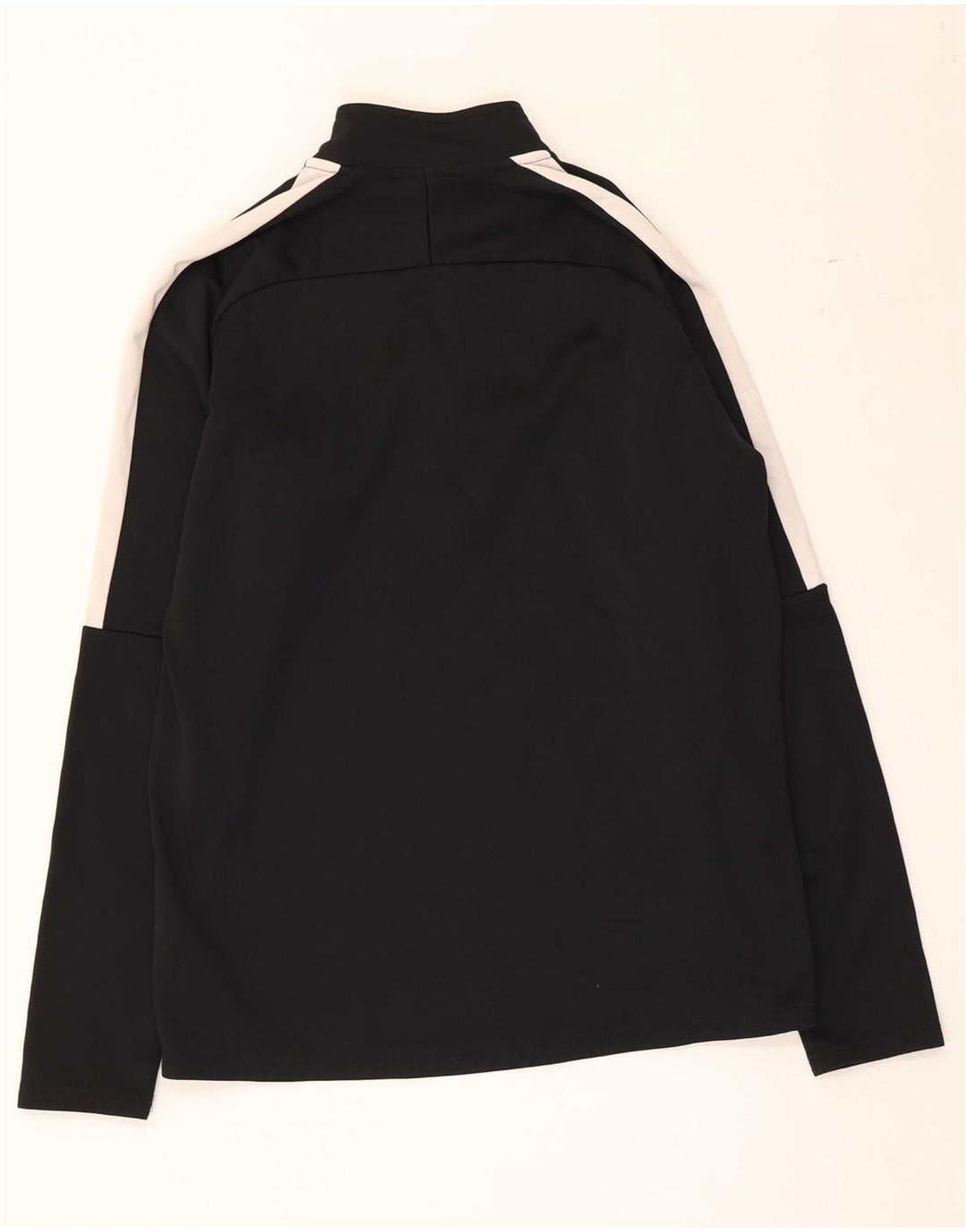 Top de trening pentru bărbați Dri Fit, cu fermoar și gât, negru, colorblock