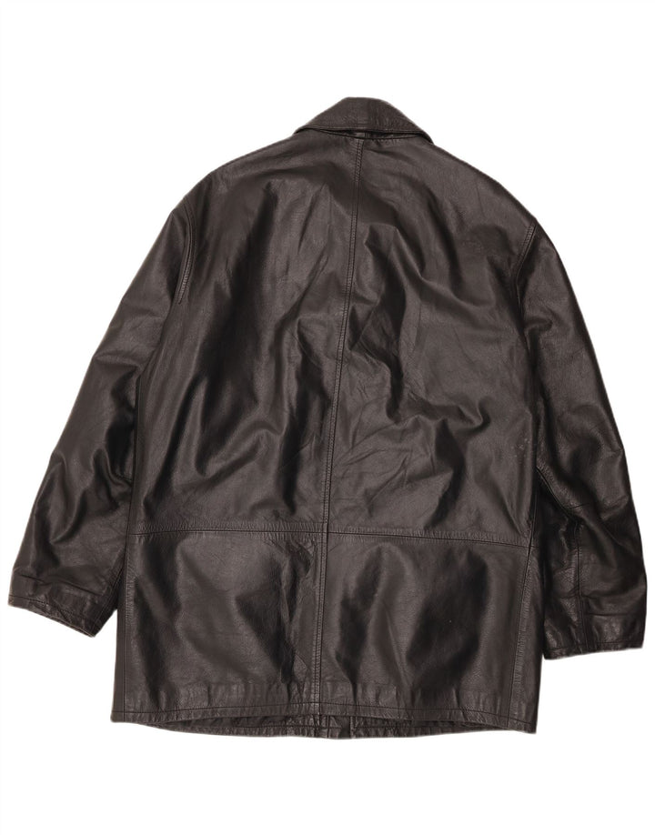 Jachetă de piele pentru bărbați VINTAGE IT 50, mare, neagră