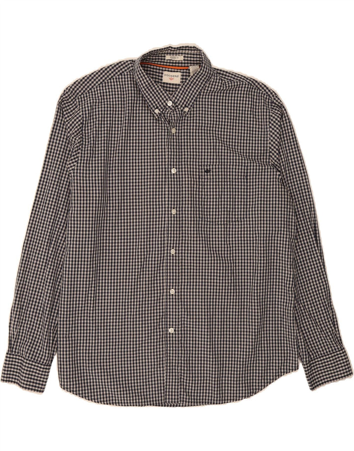 DOCKERS Mens Classic Fit Shirt XL Black Gingham Cotton Vintage Dockers and Second-Hand Dockers from Messina Hembry 