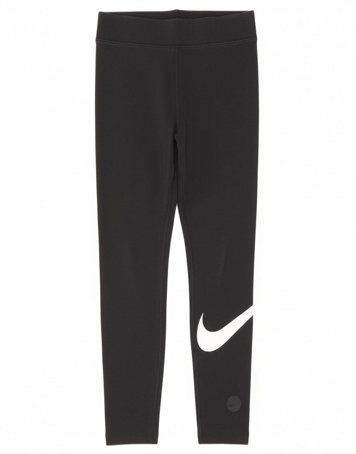 Leggings grafic Nike pentru femei UK 8 Small Black Bumbac