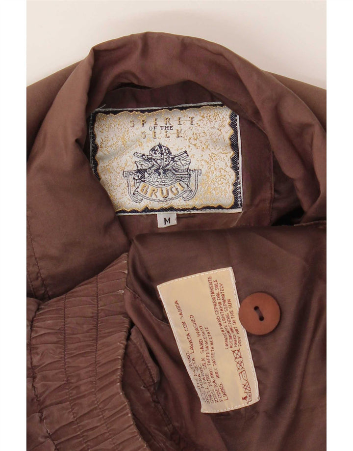 Brugi Bomber Jacket pentru bărbați UK 38 Medium Brown Silk