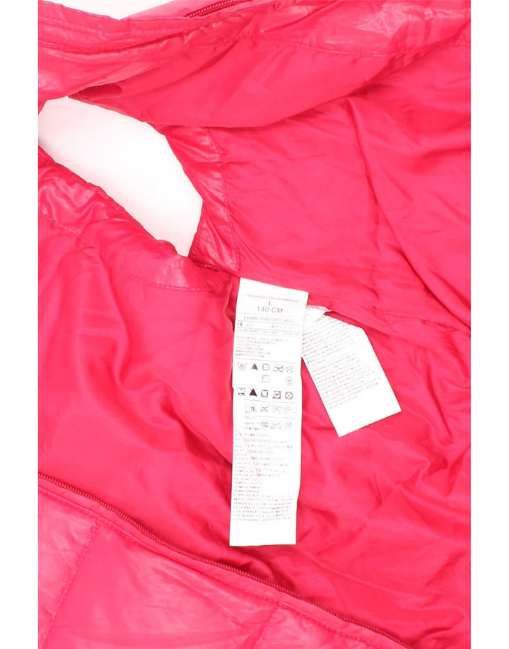 Gilet căptușit pentru fete Benetton 8-9 ani, mare, roz, poliester