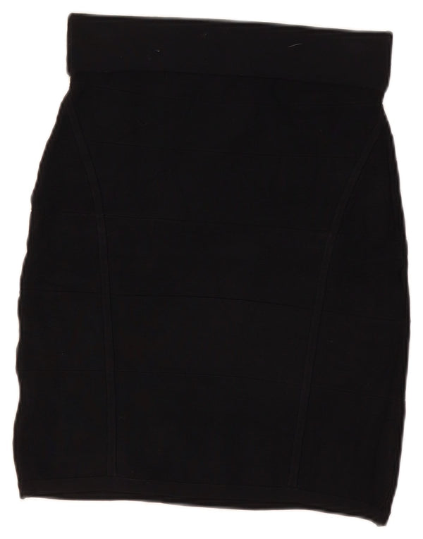 Fusta creion pentru femei Oasis UK 12 Medium W28 Viscoza neagra