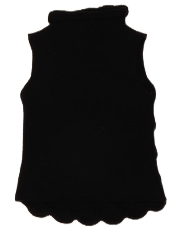 Emporio Armani Womens Vest Tank Top IT 40 Small Black Wool