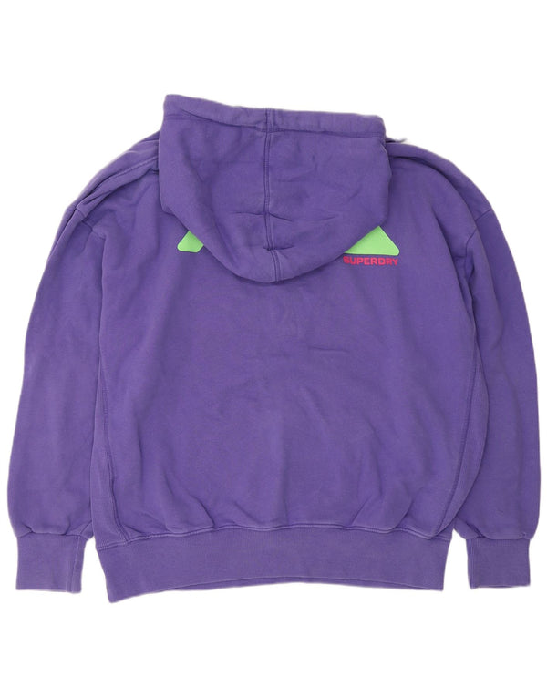 Pulover Superdry pentru bărbați, cu grafică largi, mov mediu