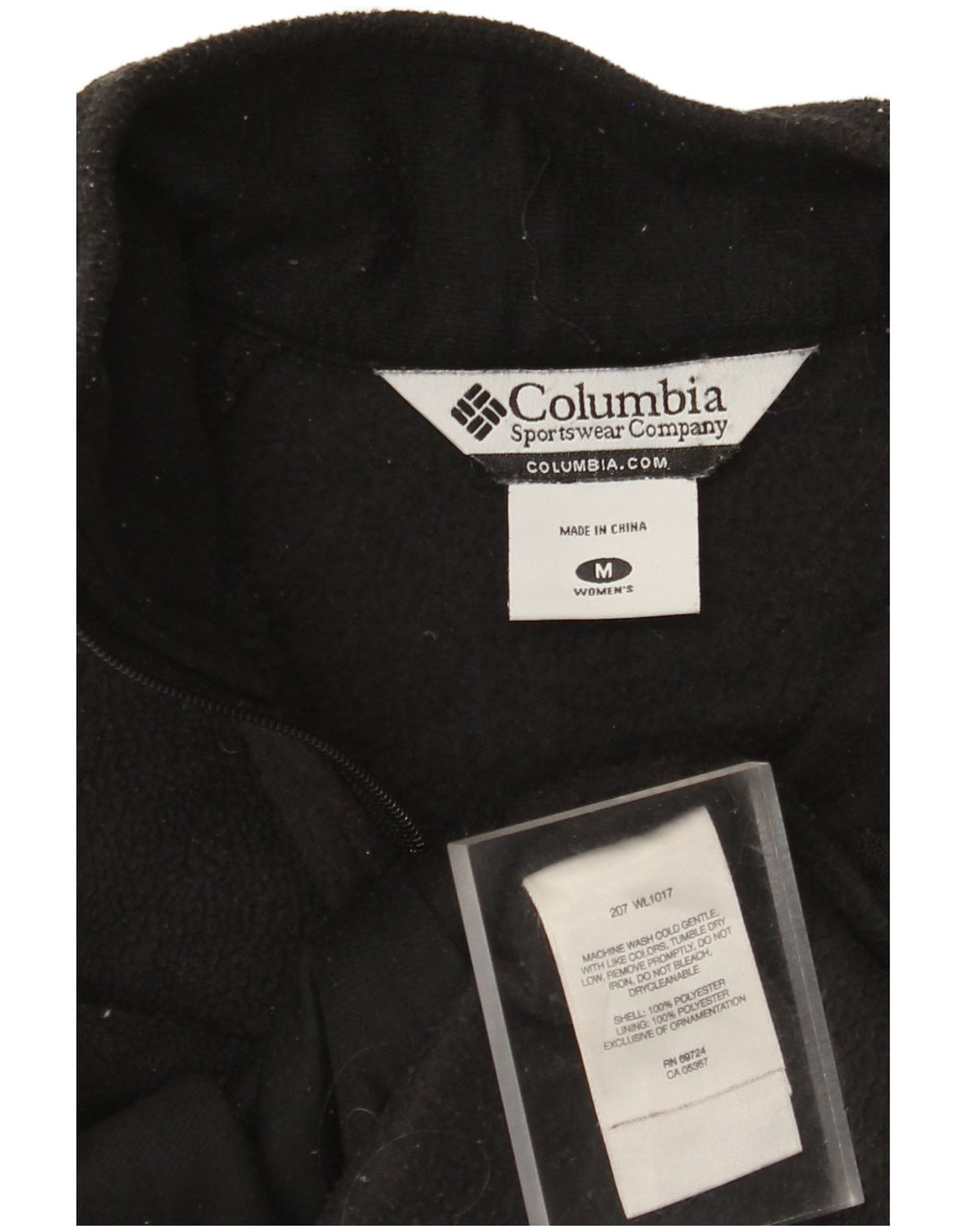 COLUMBIA Gilet cu lână pentru femei UK 14 Poliester mediu negru