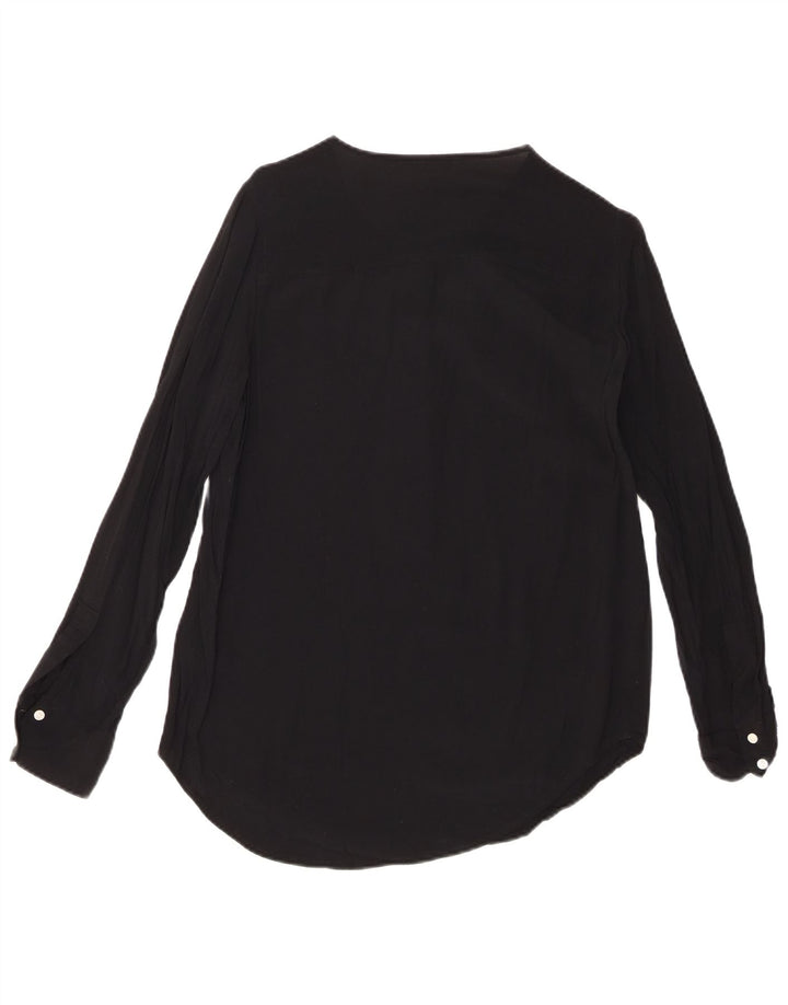 Bluză cu mânecă lungă pentru femei J. CREW Top UK 10 Small Black Viscose