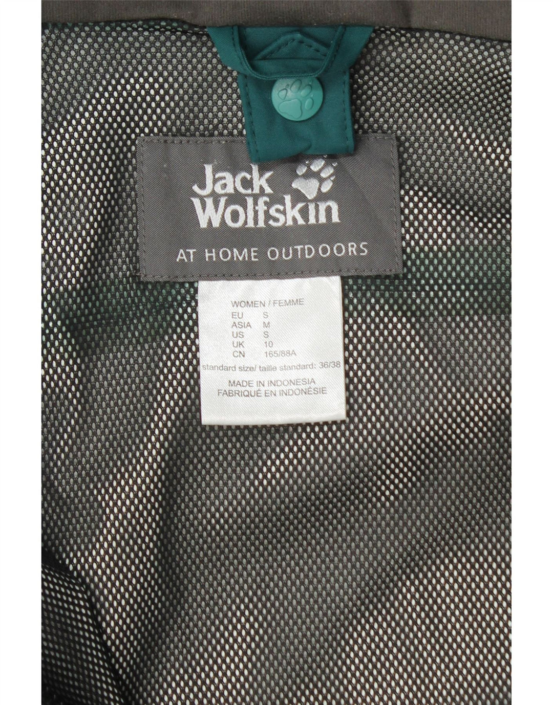 Jack Wolfskin Jachetă de ploaie cu glugă pentru femei UK 10 Small Turcoaz Colorblock