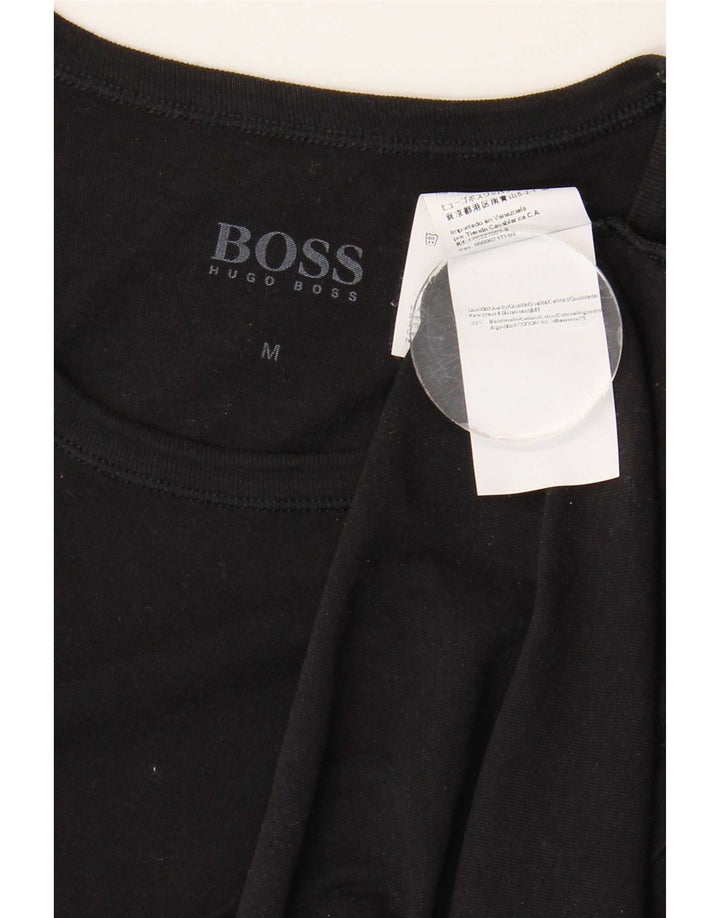 Tricou pentru bărbați Hugo Boss Top mediu din bumbac negru