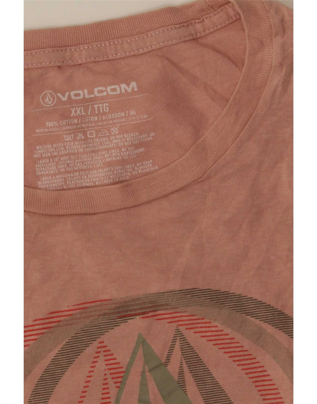 Tricou grafic pentru bărbați Volcom Top 2XL bumbac roz