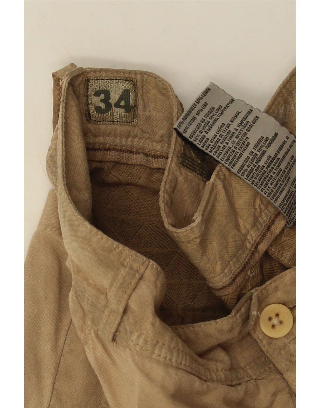 Pantaloni scurți pentru bărbați Timberland Cargo W34 Large Beige Bumbac