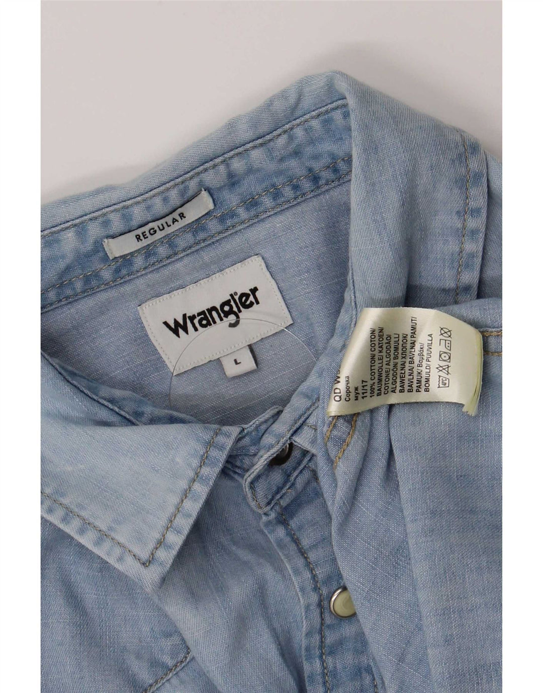 Cămașă din denim Wrangler pentru bărbați, mare, albastru