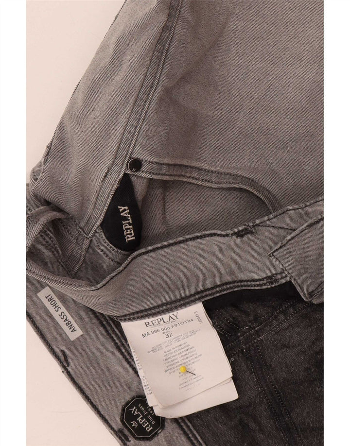 Pantaloni scurți Replay Anbass Denim W32 Medium Gri Bumbac