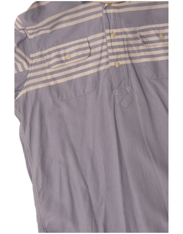 Cămașă pentru bărbați CHAPS cu glugă, bumbac cu dungi albastre medii