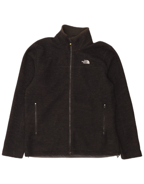 The North Face Mens Windproof Fleece Trening Top Jacket UK 40 Large Black