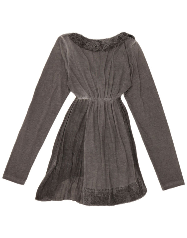 Top cu tunică cu mânecă lungă pentru femei Rifle UK 8 Small Gri Poliester