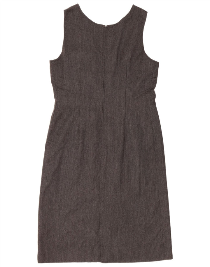 Rochie vintage pentru femei fără mâneci, UK 12, gri mediu