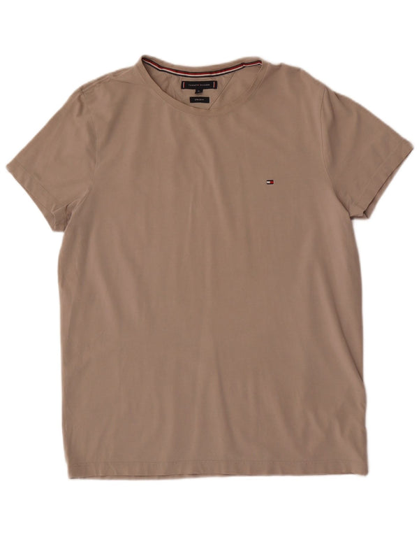 Tricou extra subțire pentru bărbați Tommy Hilfiger Top XL bumbac gri