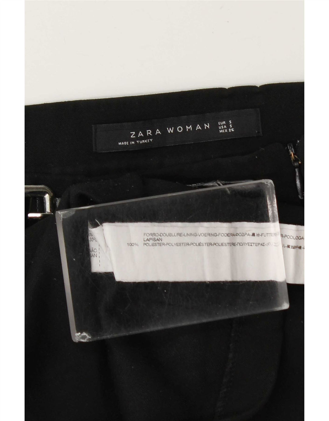 Fusta Mini Zara Femei Mic W27 Poliester Negru