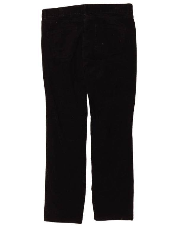 Pantaloni drepti din velur pentru femei Marks & Spencer UK 16 Large W32 L29 Black