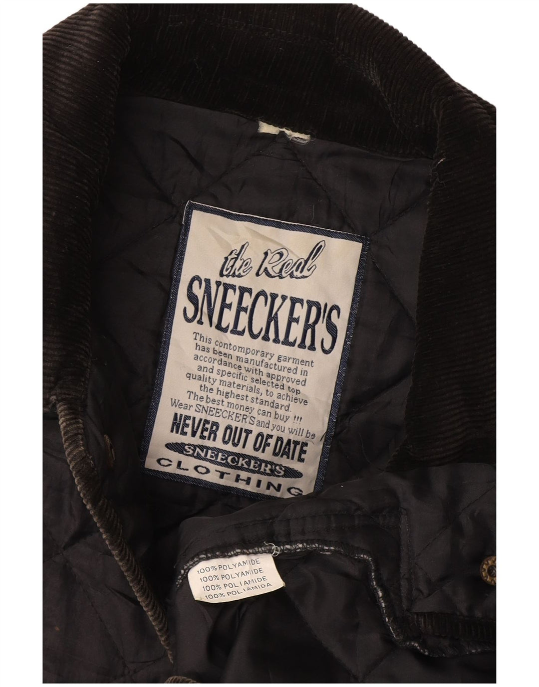 Jachetă matlasată vintage pentru femei UK 14 mare poliamidă bleumarin