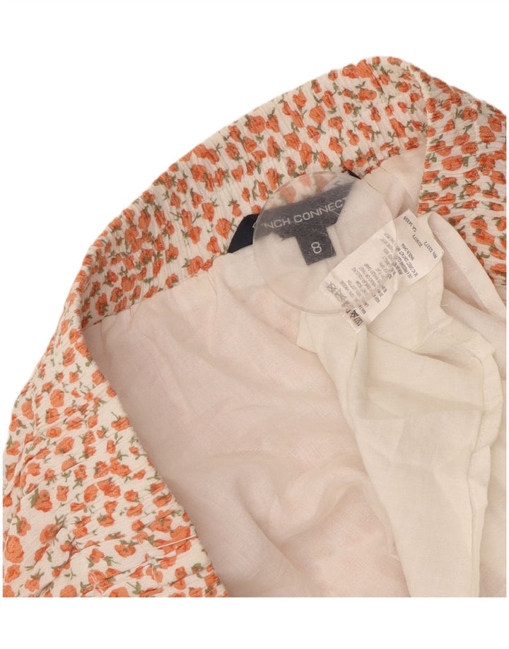 FRENCH CONNECTION Fustă A-Line pentru femei US 8 Medium W30 Orange Floral