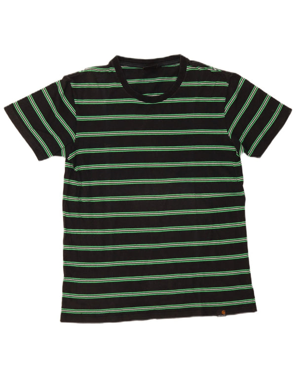 Tricou pentru bărbați Carhartt Top, mediu, negru, bumbac cu dungi