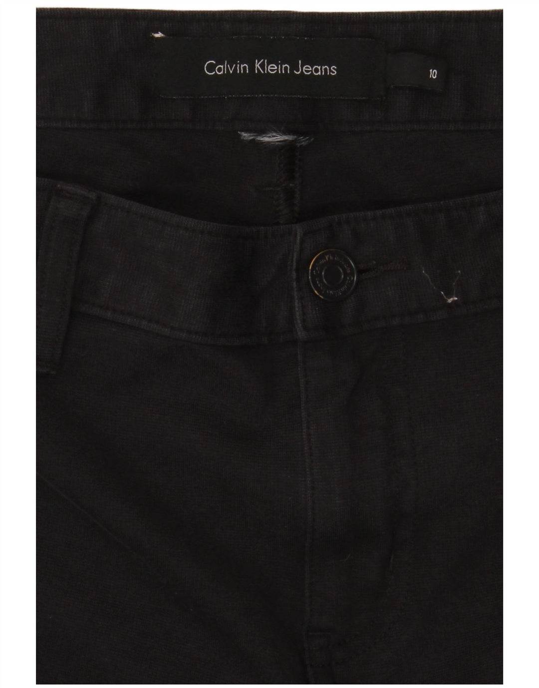 Pantaloni casual drepti pentru femei CALVIN KLEIN US 10 Medium W30 L28 Negru