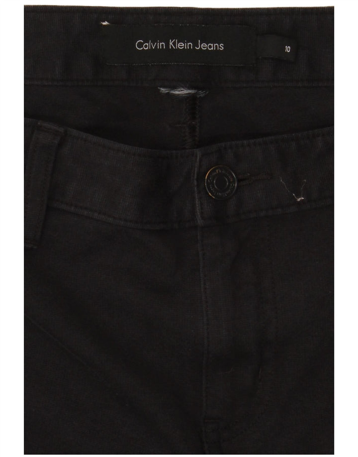 Pantaloni casual drepti pentru femei CALVIN KLEIN US 10 Medium W30 L28 Negru