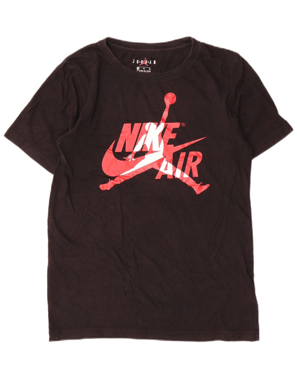 Tricou grafic Jordan pentru băieți Top 13-14 ani XL bumbac negru