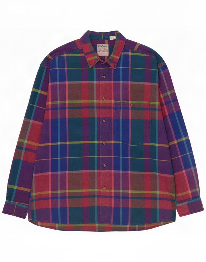 Tom Tailor Cămașă pentru bărbați, mare, bumbac cu carouri multicolore