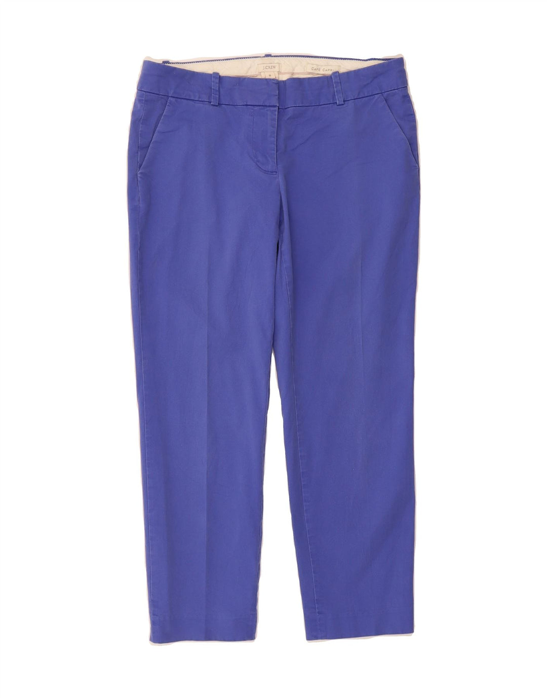 J. CREW Womens Slim Capri Trousers US 6 Medium W32 L25 Blue Cotton Vintage J. Crew and Second-Hand J. Crew from Messina Hembry 