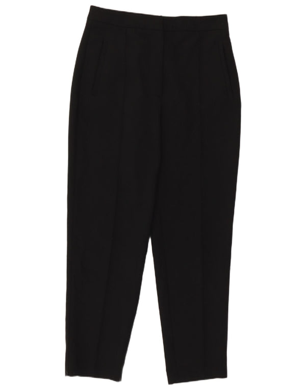Pantaloni tăiați conici pentru femei Zara Mediu L28 L23 Poliester negru