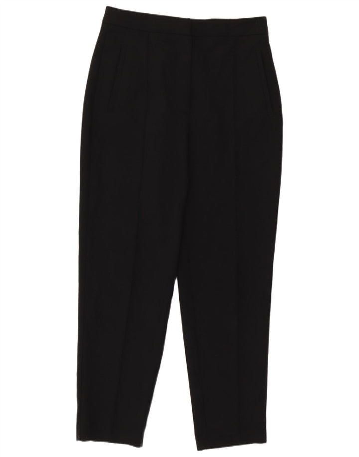 Pantaloni tăiați conici pentru femei Zara Mediu L28 L23 Poliester negru