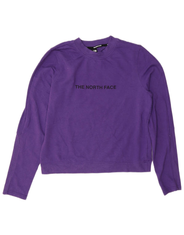 Pulover cu grafic pentru femei The North Face UK 14 Bumbac violet mediu
