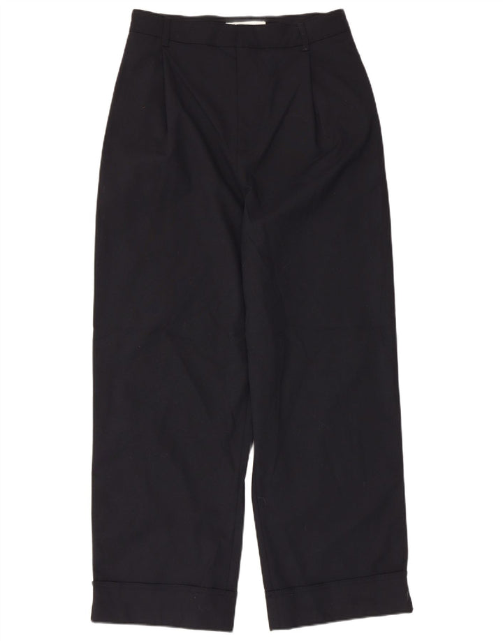 ZARA Pantaloni chino cu talie înaltă pentru femei Mici L26 L27 Bleumarin