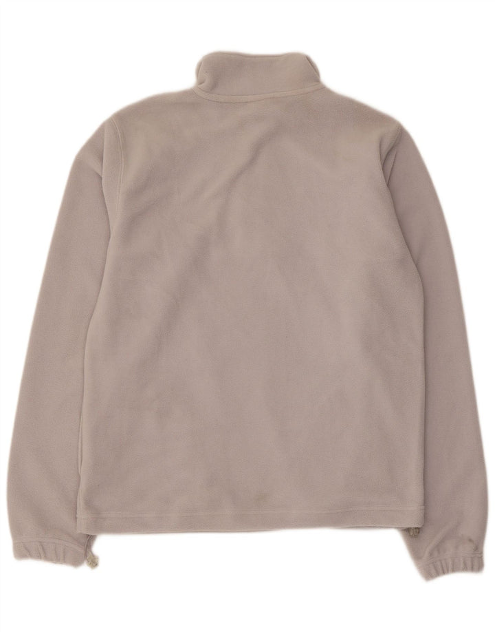 Pulover Fila pentru bărbați, cu fermoar și gât, poliester, gri mediu