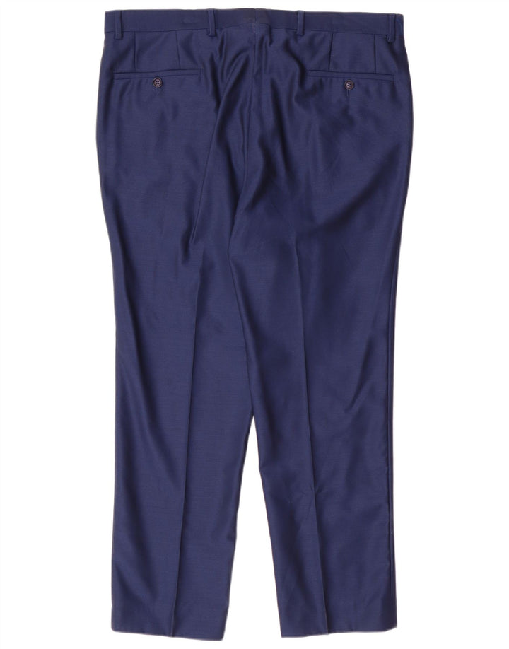 Costum bărbătesc Baumler, 2 nasturi, 2 piese IT 52 XL W38 L29 Lână virgină bleumarin