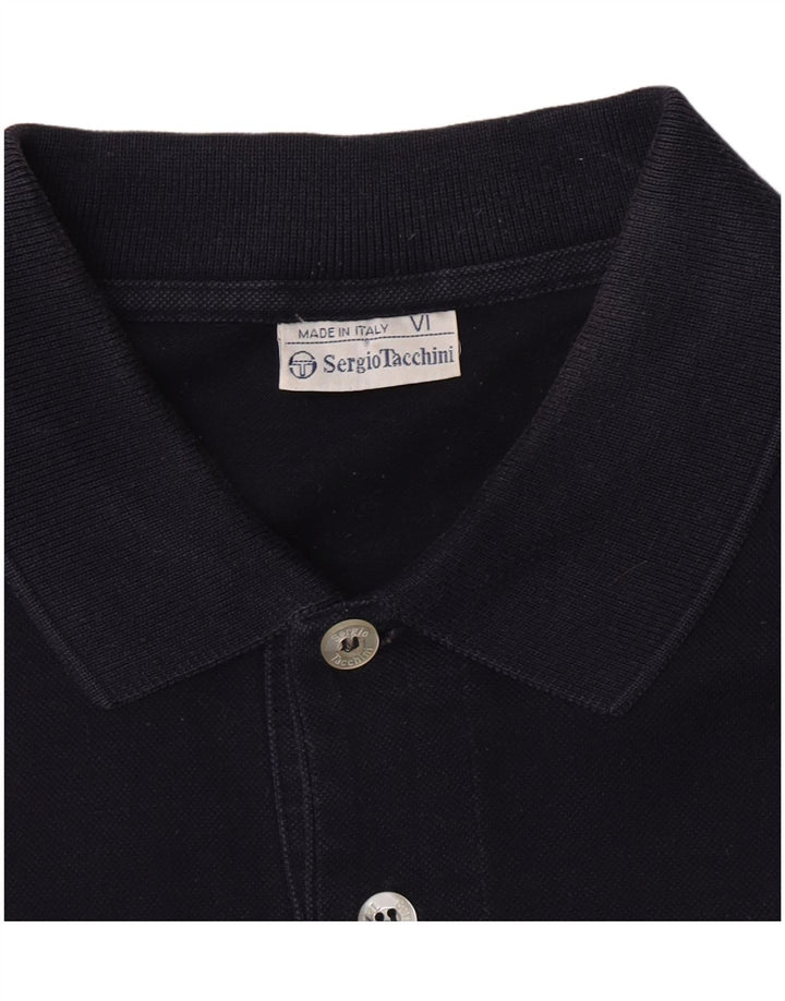 Cămașă polo Sergio Tacchini pentru bărbați din bumbac mare, albastru bleumarin