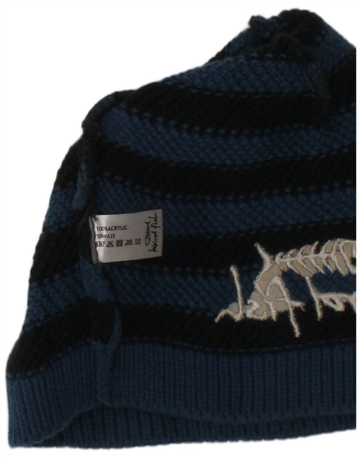 Pălărie pentru femei Weird Fish, tricot grafic, mărime unica, bleumarin, cu dungi