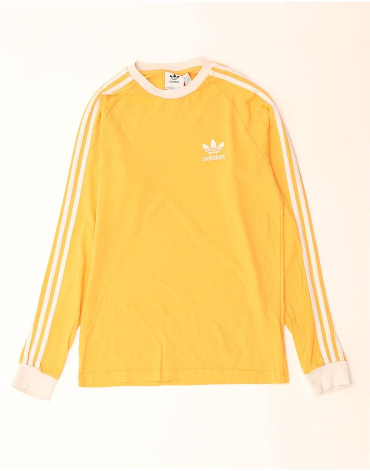 Top pentru bărbați Adidas cu mânecă lungă XS galben bumbac